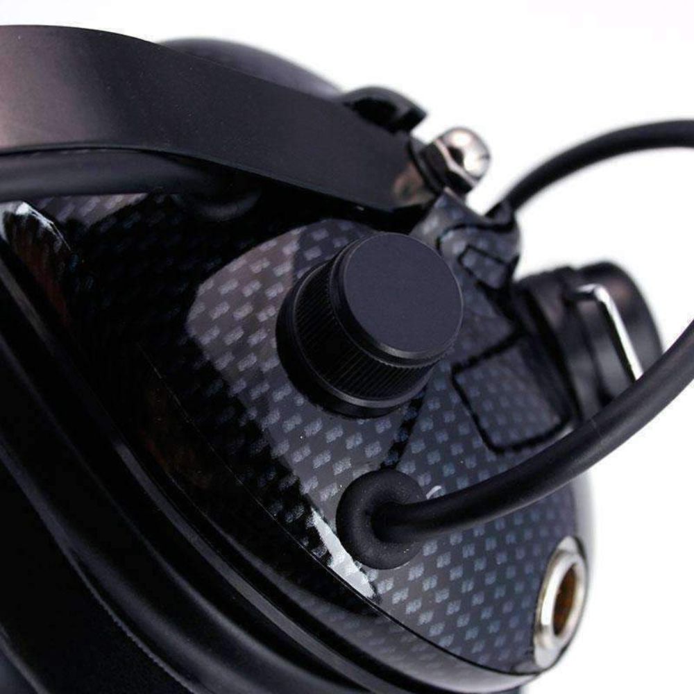 Rugged Radios H42 Behind the Head (BTH) Headset for 2-Way Radios - Black Carbon Fiber, Detail Shot Two