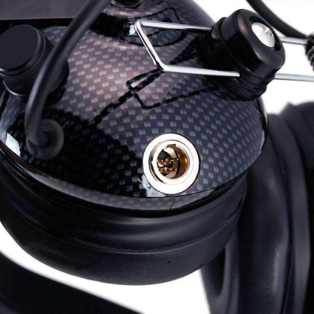 Rugged Radios H42 Behind the Head (BTH) Headset for 2-Way Radios - Black Carbon Fiber, Detail Shot Four