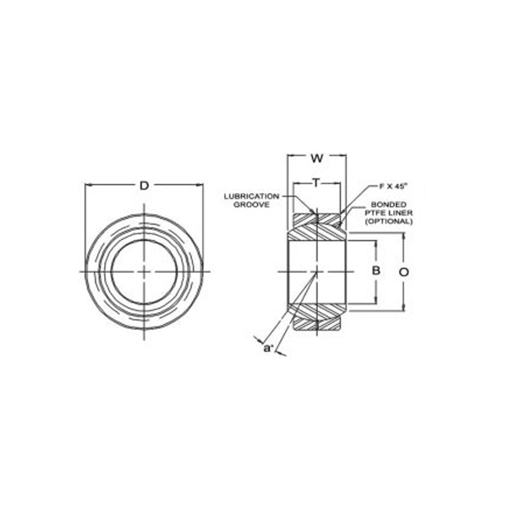 1/2" Com Bearing R/Rod End